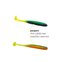 Силиконовые приманки 6 шт желто-зеленые